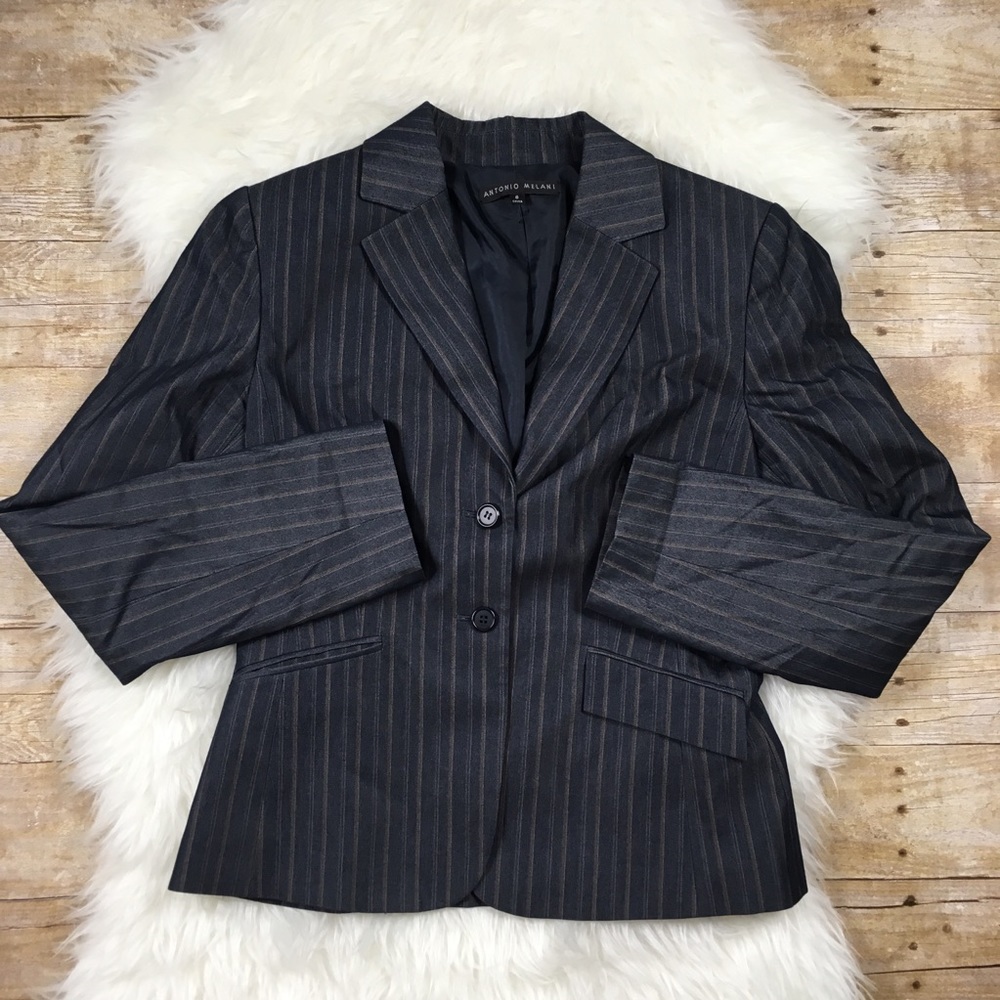 Antonio Melani Pin Stripe Grey Blazer